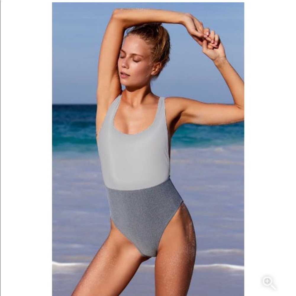 Kore Swim Nyx Maillot Size M in Static Gray NWT